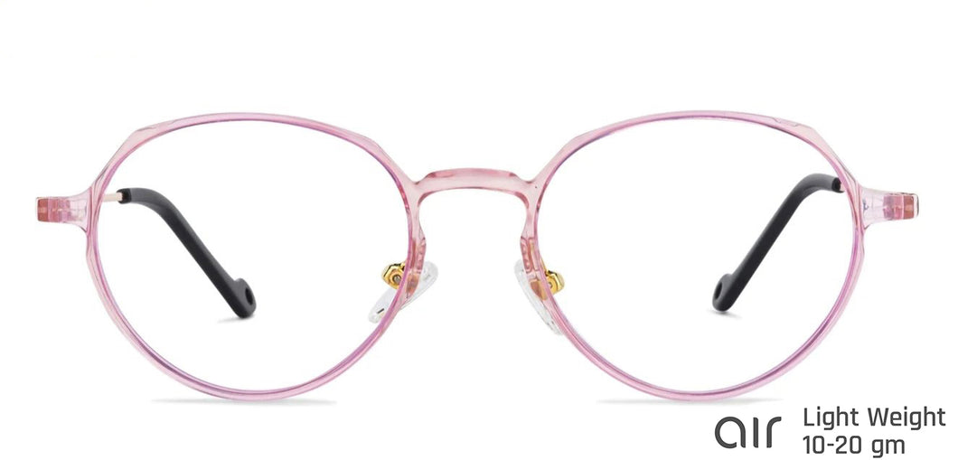 Pink Round Full Rim Women Eyeglasses by Lenskart Air Online-134789