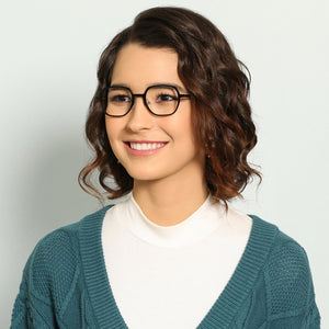Black Hexagonal Full Rim Unisex Eyeglasses by Lenskart Air Online-134791