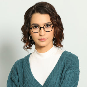 Black Hexagonal Full Rim Unisex Eyeglasses by Lenskart Air Online-134791