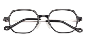 Black Hexagonal Full Rim Unisex Eyeglasses by Lenskart Air Online-134791