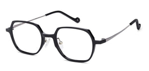 Black Hexagonal Full Rim Unisex Eyeglasses by Lenskart Air Online-134791