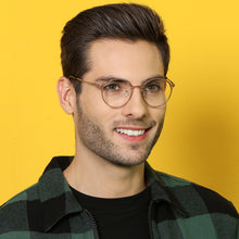 Load image into Gallery viewer, Pink Round Full Rim Medium Unisex Eyeglasses by Lenskart Air Online-134793