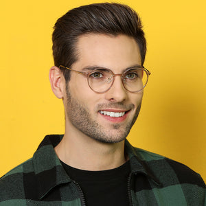 Pink Round Full Rim Medium Unisex Eyeglasses by Lenskart Air Online-134793