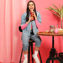 Load image into Gallery viewer, Pink Round Full Rim Medium Unisex Eyeglasses by Lenskart Air Online-134793