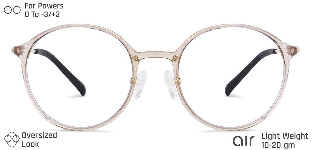 Pink Round Full Rim Medium Unisex Eyeglasses by Lenskart Air Online-134793
