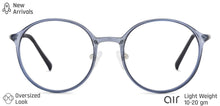 Load image into Gallery viewer, Grey Round Full Rim Medium Unisex Eyeglasses by Lenskart Air Online-134794