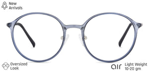 Grey Round Full Rim Medium Unisex Eyeglasses by Lenskart Air Online-134794