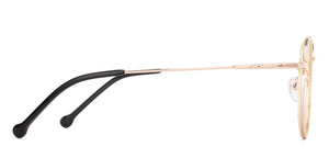 Gold Round Full Rim Unisex Eyeglasses by Lenskart Air Computer Glasses-138283