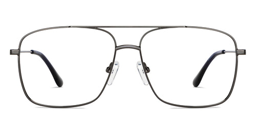 Gunmetal Square Full Rim Unisex Eyeglasses by Vincent Chase-147953