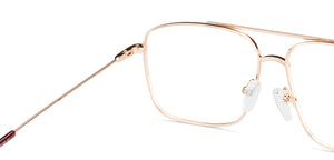 Gold Square Full Rim Unisex Eyeglasses by Vincent Chase-147955