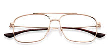 Load image into Gallery viewer, Gold Square Full Rim Unisex Eyeglasses by Vincent Chase-147955