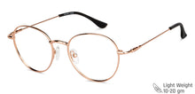 Load image into Gallery viewer, Gold Round Full Rim Unisex Eyeglasses by Vincent Chase VC-151454