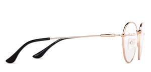 Gold Round Full Rim Unisex Eyeglasses by Vincent Chase VC-151454