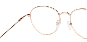 Gold Round Full Rim Unisex Eyeglasses by Vincent Chase VC-151454
