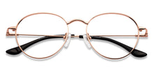 Load image into Gallery viewer, Gold Round Full Rim Unisex Eyeglasses by Vincent Chase VC-151454