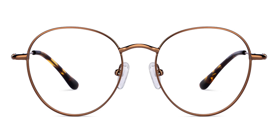 Copper Round Full Rim Unisex Eyeglasses by Vincent Chase-201832