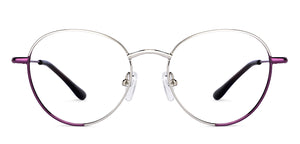 Silver Round Full Rim Unisex Eyeglasses by Vincent Chase-150623