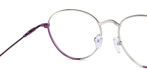 Silver Round Full Rim Unisex Eyeglasses by Vincent Chase-150623