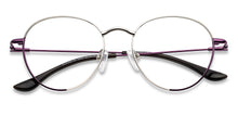 Load image into Gallery viewer, Silver Round Full Rim Unisex Eyeglasses by Vincent Chase-150623