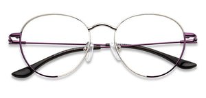 Silver Round Full Rim Unisex Eyeglasses by Vincent Chase-150623