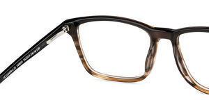 Brown Rectangle Full Rim Unisex Eyeglasses by Vincent Chase-148855