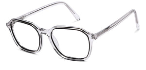 Transparent Geometric Full Rim Unisex Eyeglasses by Vincent Chase Computer Glasses-148635