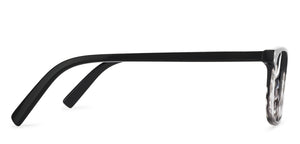 Black Rectangle Full Rim Unisex Eyeglasses by Vincent Chase Essentials-134903