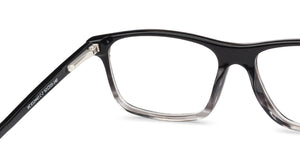 Black Rectangle Full Rim Unisex Eyeglasses by Vincent Chase Essentials-134903
