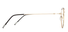 Load image into Gallery viewer, Gold Round Full Rim Unisex Eyeglasses by Vincent Chase Essentials-134920