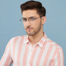 Load image into Gallery viewer, Black Aviator Half Rim Unisex Eyeglasses by Vincent Chase-135080
