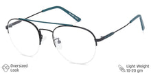 Load image into Gallery viewer, Black Aviator Half Rim Unisex Eyeglasses by Vincent Chase-135080
