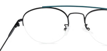 Load image into Gallery viewer, Black Aviator Half Rim Unisex Eyeglasses by Vincent Chase-135080