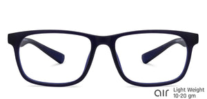 Blue Rectangle Full Rim Unisex Eyeglasses by Lenskart Air Online-135619