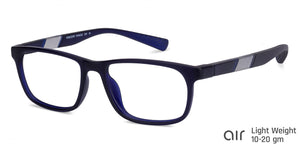 Blue Rectangle Full Rim Unisex Eyeglasses by Lenskart Air Online-135619
