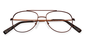 Brown Aviator Full Rim Unisex Eyeglasses by Vincent Chase VC-135931
