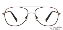 Load image into Gallery viewer, Brown Aviator Full Rim Unisex Eyeglasses by Vincent Chase VC-135931