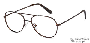 Brown Aviator Full Rim Unisex Eyeglasses by Vincent Chase VC-135931