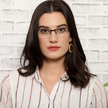 Load image into Gallery viewer, Blue Cat Eye Half Rim Women Eyeglasses by Vincent Chase Online-203044