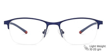 Load image into Gallery viewer, Blue Cat Eye Half Rim Women Eyeglasses by Vincent Chase Online-203044