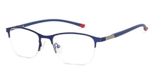 Load image into Gallery viewer, Blue Cat Eye Half Rim Women Eyeglasses by Vincent Chase Online-203044