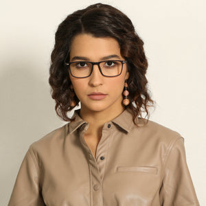 Grey Rectangle Full Rim Unisex Eyeglasses by Lenskart Air Online-135982