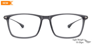Grey Rectangle Full Rim Unisex Eyeglasses by Lenskart Air Online-135982