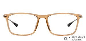 Brown Rectangle Full Rim Extra Wide Unisex Eyeglasses by Lenskart Air-145771