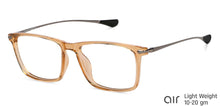 Load image into Gallery viewer, Brown Rectangle Full Rim Extra Wide Unisex Eyeglasses by Lenskart Air-145771