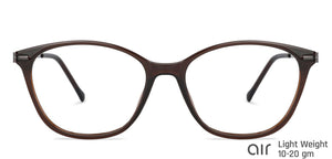 Brown Cat Eye Full Rim Women Eyeglasses by Lenskart Air Online-139743