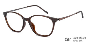 Brown Cat Eye Full Rim Women Eyeglasses by Lenskart Air Online-139743