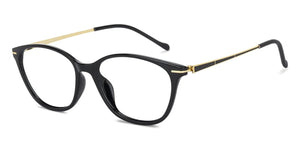 Black Cat Eye Full Rim Women Eyeglasses by Lenskart Air Computer Glasses-142754