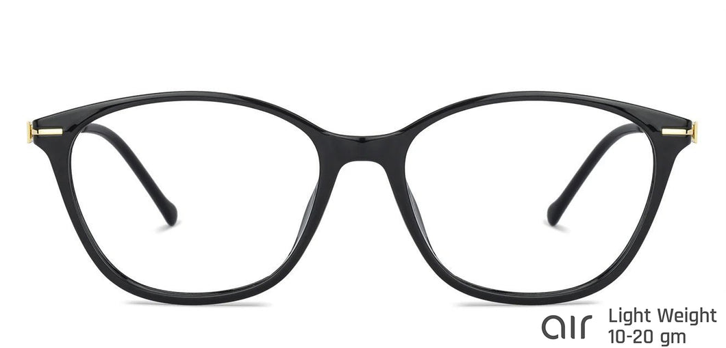 Black Cat Eye Full Rim Narrow Women Eyeglasses by Lenskart Air-135985