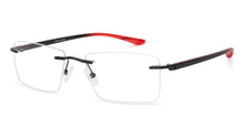 Load image into Gallery viewer, Black Rectangle Rimless Unisex Eyeglasses by Lenskart Air Online-136018