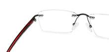 Load image into Gallery viewer, Black Rectangle Rimless Unisex Eyeglasses by Lenskart Air Online-136018
